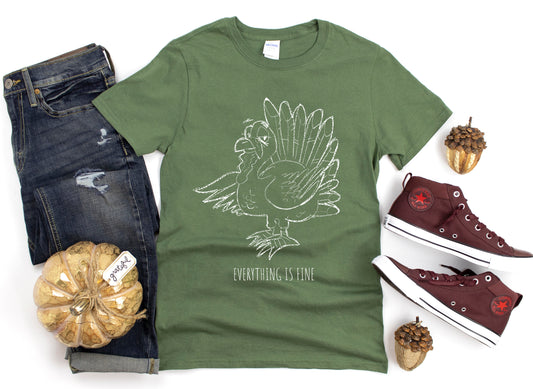 Everything is Fine Turkey T Unisex Softstyle T-Shirt