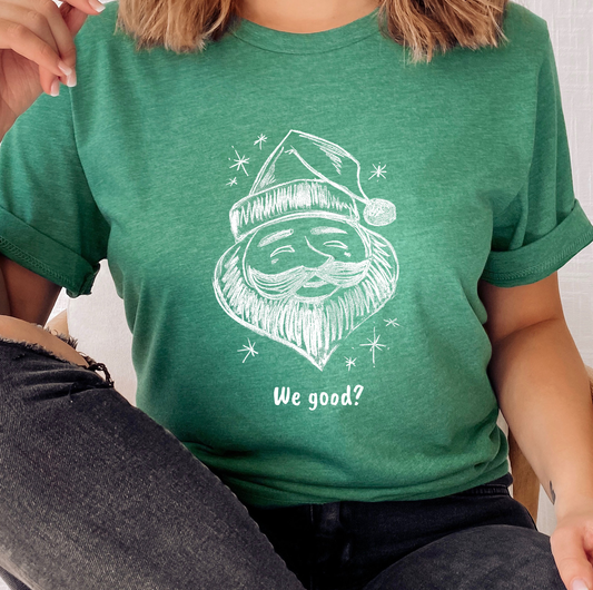 Santa T-Shirt, Holiday Shirt, Christmas Unisex Jersey Short Sleeve Tee